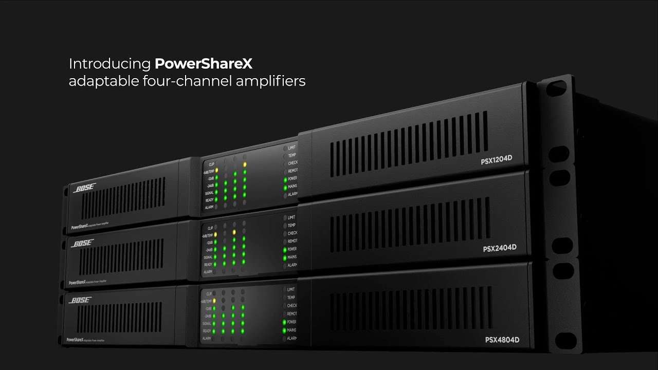 PowerShareX自適應擴大機系列優化您的 Bose Professional  安裝式揚聲器系統 - 讓每一瓦都發揮作用